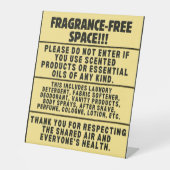Fragrance-Free Desk Sign 台座サイン (正面)