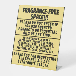 Fragrance-Free Desk Sign 台座サイン
