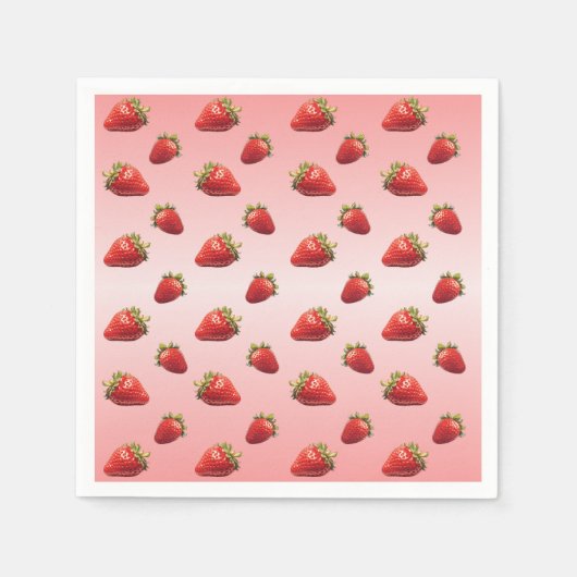 Fraise スタンダードカクテルナプキン (正面)