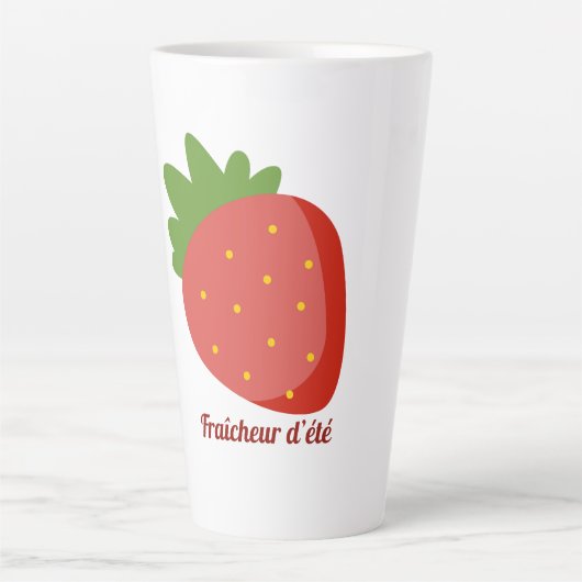 Fraise Fraîcheur d'été カフェラテマグ (正面)