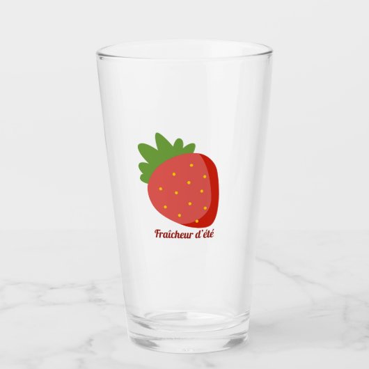 Fraise Fraîcheur d'été タンブラーグラス (正面)