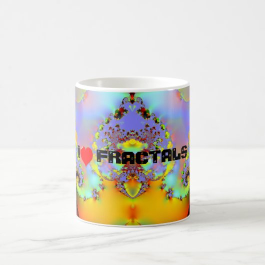 Fraktal009 -私はフラクタルを愛します コーヒーマグカップ (中央)