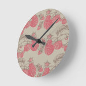 Framboises ラウンド壁時計 (傾斜)