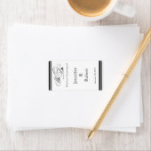 Frame Blackモダン and White Lip Balmラベル ラベル (インサイチュ)