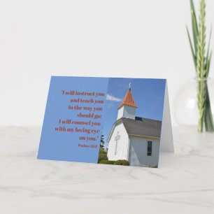 Frame Church Psalm Pastor Thank You サンキューカード