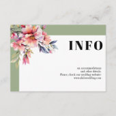 Frame with rhododendron branch and flowers wedding エンクロージャーカード (正面)