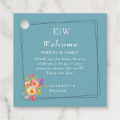  Frame with Roses, Wedding style on retro blue フェイバータグ (正面)