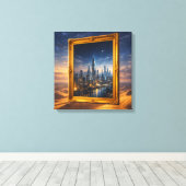 Frame Without a Painting キャンバスプリント (インサイチュ (ウッドフロア))