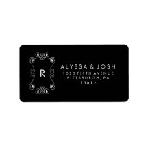 Framed モダン'sの白黒の結婚花飾り