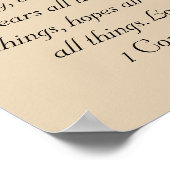 Framed Bible Verse Artwork, 1 Corinthians 13, Love ポスター (角)