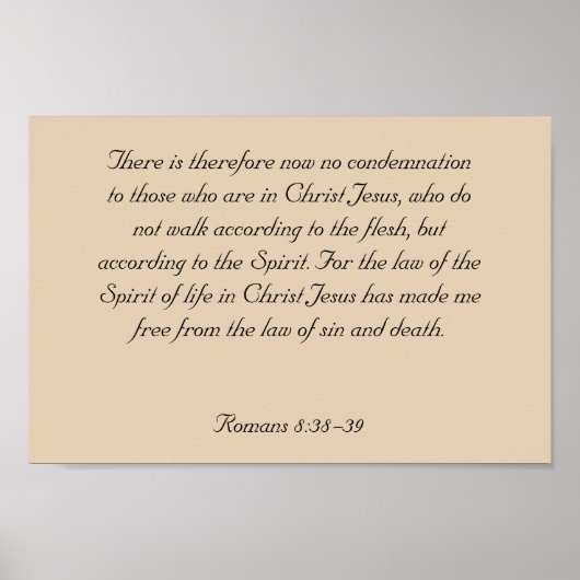 Framed Bible Verse Artwork, Romans 8:38-39 ポスター (正面)