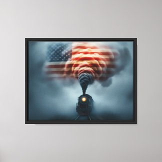 Framed Canvas Art-All Aboard the Freedom Train キャンバスプリント