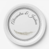 Framed Catholic Bible 結婚 Verse's ペーパープレート (正面)