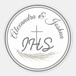 Framed Catholic Bible 結婚 Verse's ラウンドシール