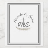 Framed Catholic Bible 結婚 Verse's ワインラベル (シングルラベル)