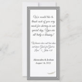 Framed Catholic Bible Verse Themed Menu Card (裏面)