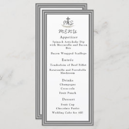 Framed Catholic Bible Verse Themed Menu Card