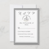 Framed Catholic Bible Verse Wedding RSVPカード (正面)