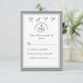 Framed Catholic Bible Verse Wedding RSVPカード (スタンド正面)