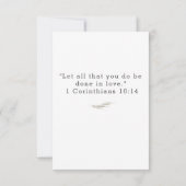 Framed Catholic Bible Verse Wedding RSVPカード (裏面)