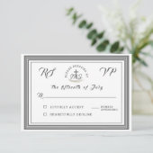 Framed Catholic Bible Verse Wedding RSVPカード (スタンド正面)