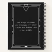 Framed Celestial Starry Crescent Moon  ノートブック (裏面)