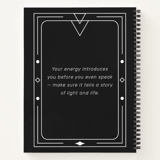 Framed Celestial Starry Crescent Moon  ノートブック (裏面)