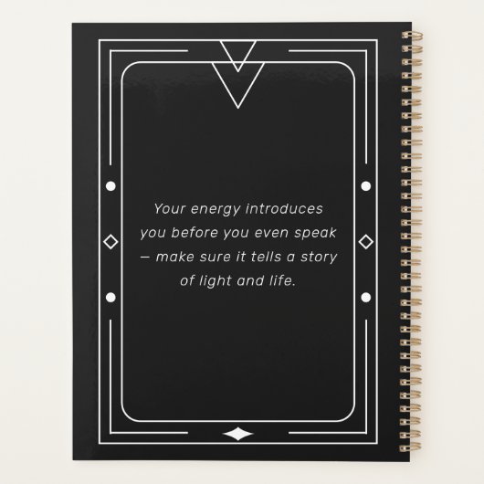 Framed Celestial Starry Crescent Moon Appointment プランナー手帳 (裏面)