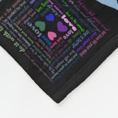 Framed Hearts Patchwork Fleece Blanket フリースブランケット (角)