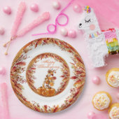 Framed In Color紅葉感謝プレート ペーパープレート (パーティー)