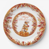 Framed In Color紅葉感謝プレート ペーパープレート (正面)
