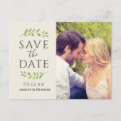 Framed in Greenery 結婚's Photo日付を保存 案内ポストカード (正面)