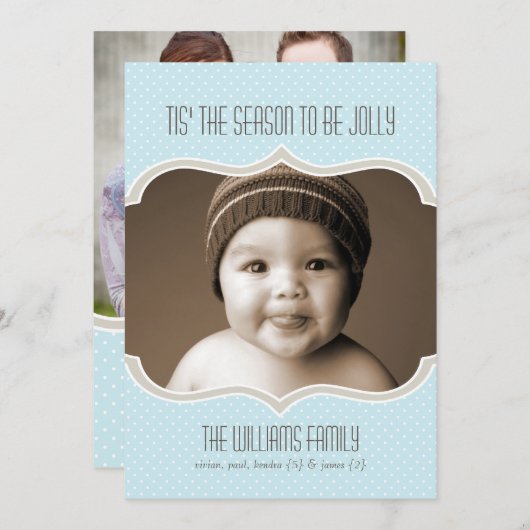 Framed in Sky Double Sided Holiday Photo Card シーズンカード (正面/裏面)