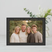 Framed Modern Christmas Photo 箔シーズンカード (立ち正面)