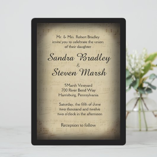 Framed Musicテーマ結婚's 招待状 (スタンド正面)