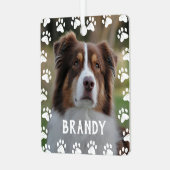 Framed Pet Name 2 Photo メタルオーナメント (正面左)