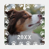 Framed Pet Name 2 Photo メタルオーナメント (裏面)