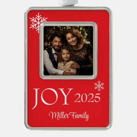 Framed Photo シルバープレートフレームオーナメント (正面)