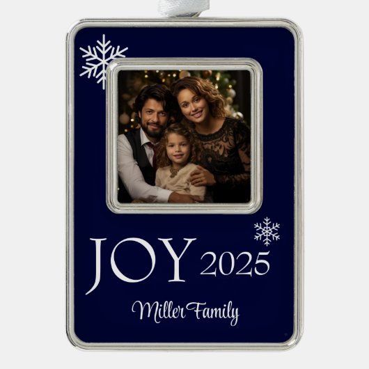 Framed Photo シルバープレートフレームオーナメント (正面)