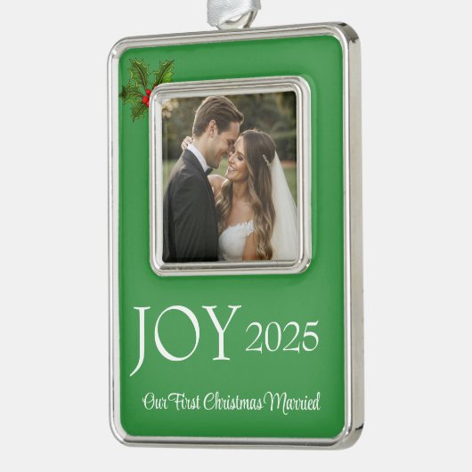 Framed Photo シルバープレートフレームオーナメント (左)