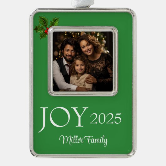 Framed Photo シルバープレートフレームオーナメント (正面)