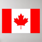 Framed print with Flag of Canada ポスター (正面)