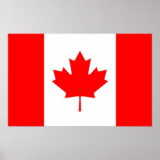 Framed print with Flag of Canada ポスター (正面)