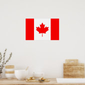 Framed print with Flag of Canada ポスター (キッチン)