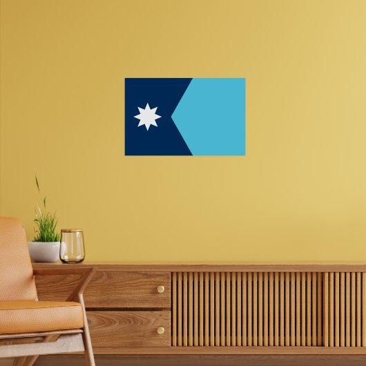 Framed print with Flag of Minnesota, USA ポスター (リビング2)