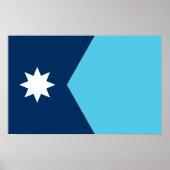 Framed print with Flag of Minnesota, USA ポスター (正面)