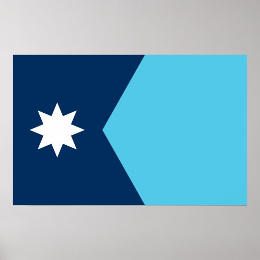 Framed print with Flag of Minnesota, USA ポスター (正面)