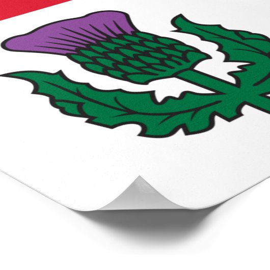 Framed print with Flag of Montreal, Canada ポスター (角)