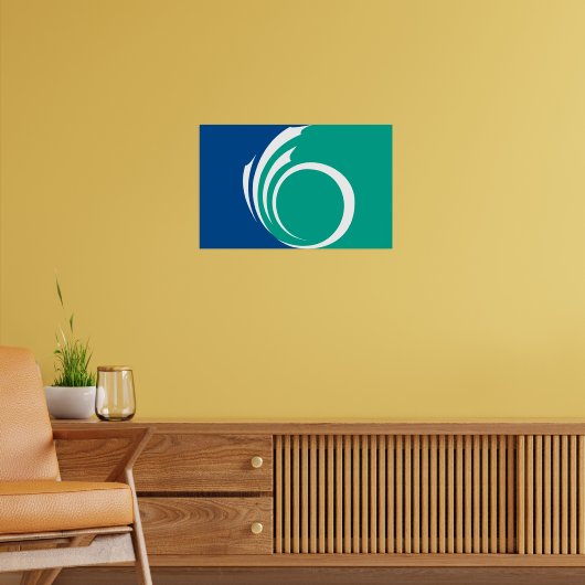 Framed print with Flag of Ottawa, Canada ポスター (リビング2)