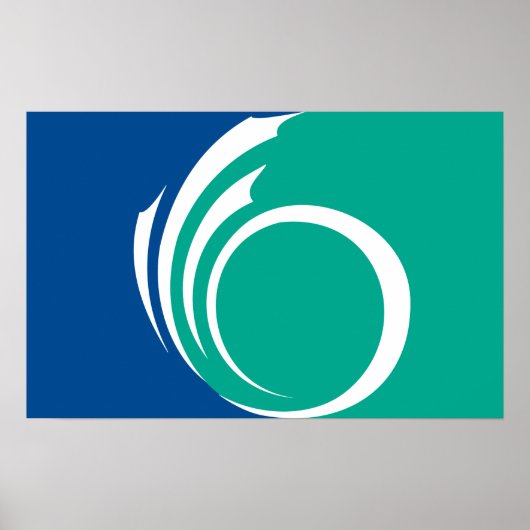 Framed print with Flag of Ottawa, Canada ポスター (正面)